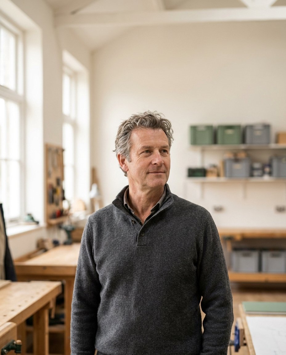 A business owner standing in their own workshop